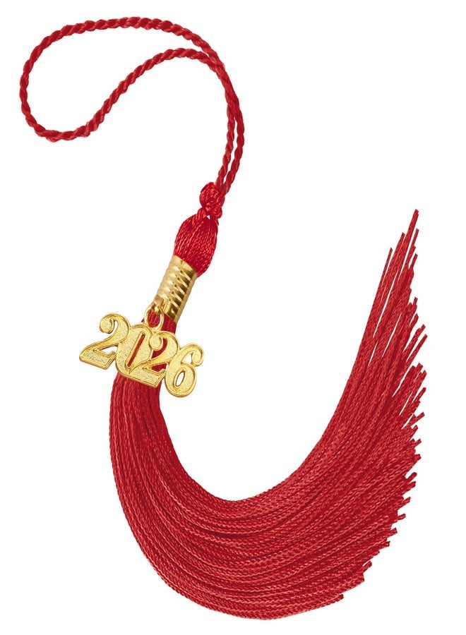 Nelisylux 2026 Tassel Graduation, Red Graduation Tassel, Tassel Charms for Graduations Cap Decorations, Tassels Memorial Grad Cords Class of 2026 College High School Graduate Hat Ceremonies Accessories - Image 1